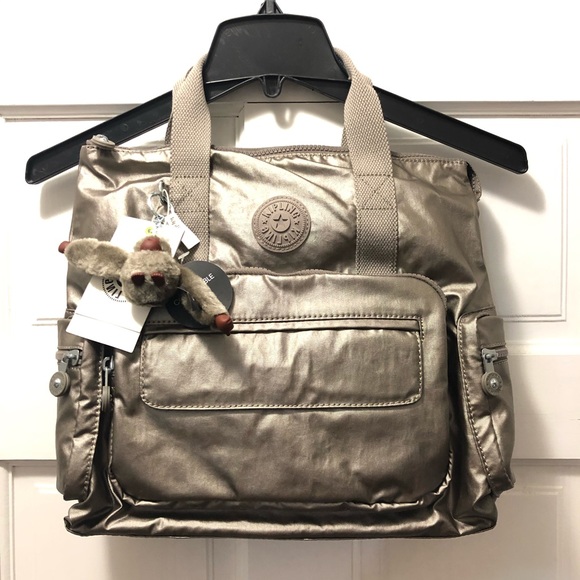 Kipling Handbags - Kipling Alvy Metallic Convertible Bag Backpack